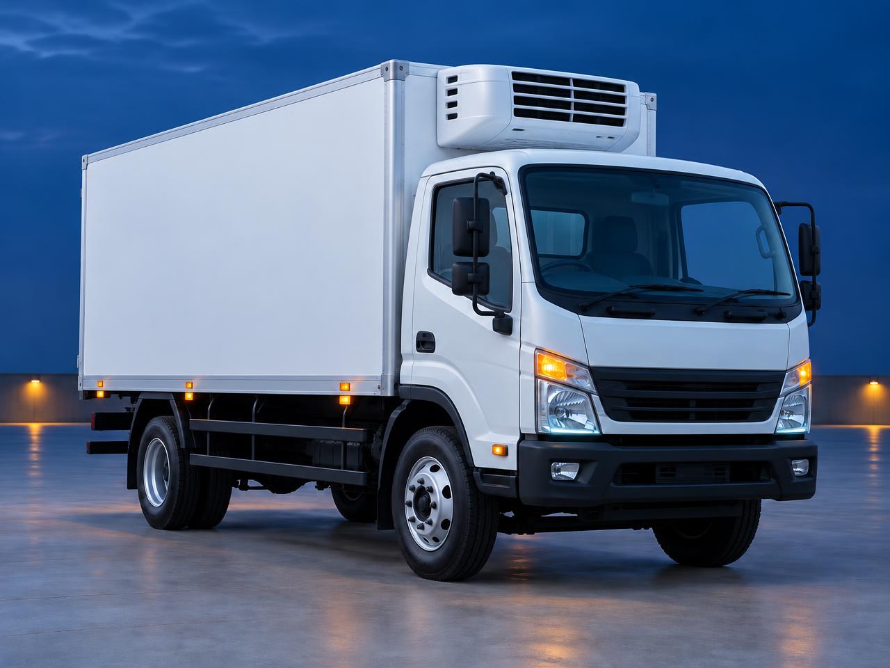 14 feet refrigerated light commercial truck with cooling unit